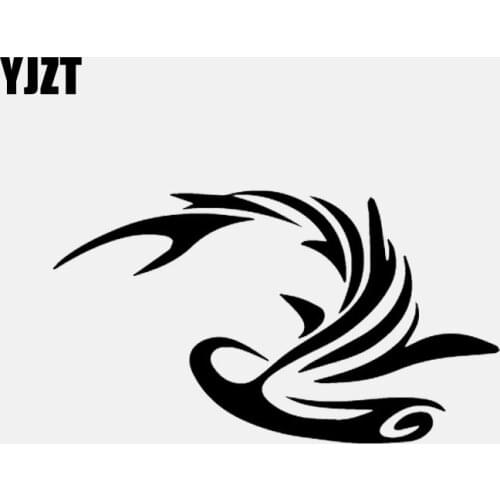 YJZT 14.4CM*8.2CM Car Sticker Decals Tribal Hammerhead Shark Fish Decal Vinyl Decor Art Black/Silver C24-0502