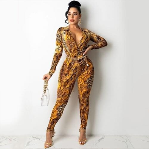Snakeskin Leopard Print 2 Piece Set for Women Matching Sets Shirt Top and Pencil Pant Sets Rave Festival Party Sexy Club Outfits