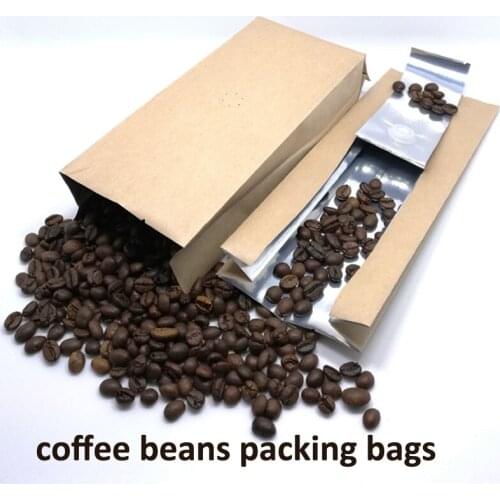 10pcs In/ 1/2-1-2 Pounds Al Foil Self Seal Reusable Zipper Lock Packaging Bags For Packing Coffee Beans Oneway Exhaust Valve