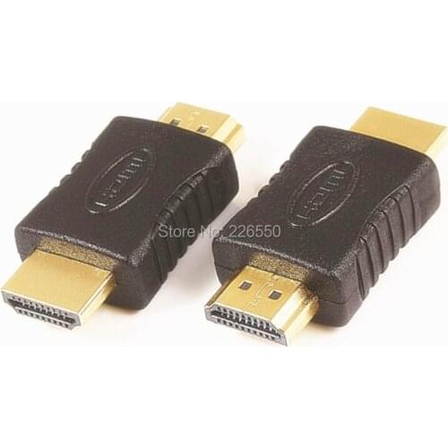 100pcs Male To Male HDTV Converter Connecter Adapter 1080P hdmi-compatible Extender for PC HD TV Laptop