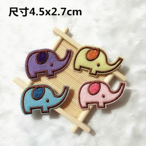 100pcs/lot Small Animal Embroidery Patches Elephant Kids Shirt Clothing Decoration Accessories Diy Iron Heat Transfer Applique