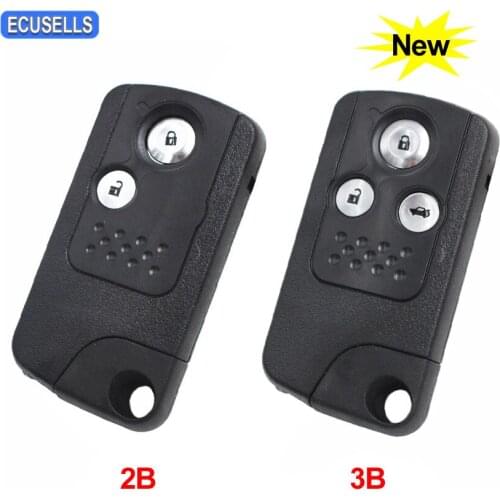 2/3 Button Remote Car Key Shell Case Housing Refit Smart Design for Honda Civic Accord CR-V Odyssey with Insert Key