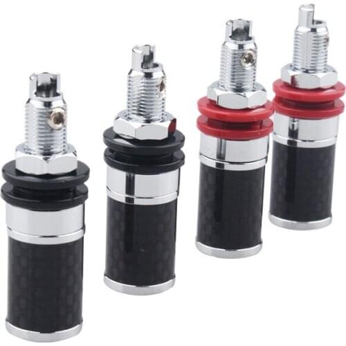 Carbon Fiber 45MM Rhodium Plated Speaker Wire Long Ternminal Design Horn Line Terminal