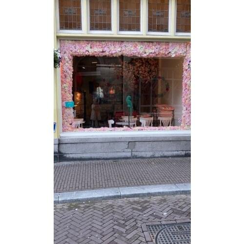 40*60cm Artificial Rose Flower Wall Panels Background for Shop Display Home Party Wedding Christmas Backgdrop Decor Flower Mat