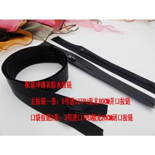 5# open end jacket waterproof zipper 80cm coat clothes pocket zipper 20cm diy sewing handwork accessories hot sale