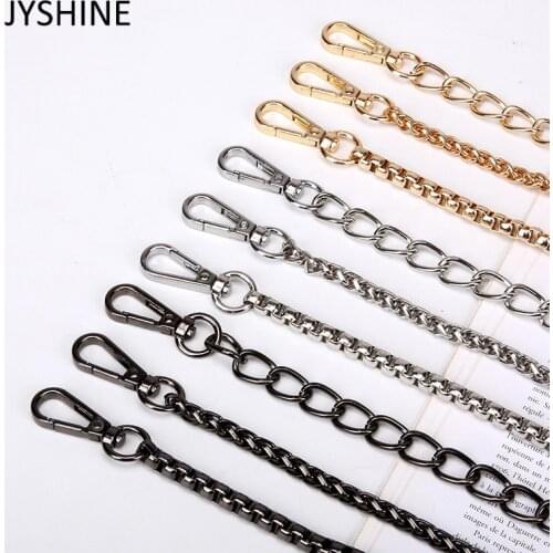JYSHINE Bag Parts Accessories Bags Chains Gold Belt Hardware Handbag Accessory Metal Alloy Bag Chain Strap for Women Bags Straps