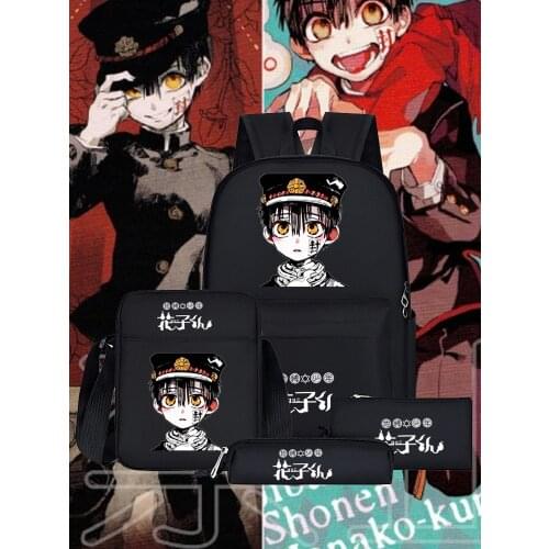 Anime Toilet-bound Jibaku Shounen Hanako Kun Cosplay Nene Yashiro Backpack Black School Bags Hanako Kun Wallet For Girls CS568