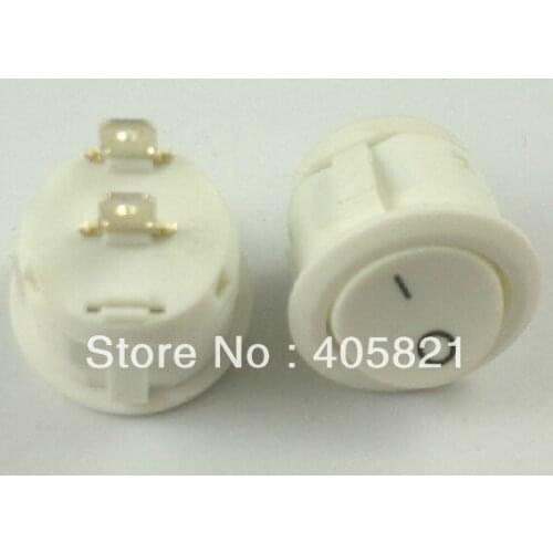 White ON-OFF 2pins mini rocker switch,boat switch,mounting hole 20mm