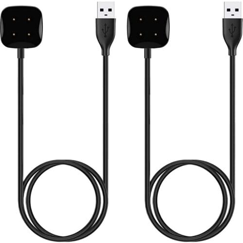 Quality 2Pack 3.3 FT Charger Cable USB Charging Dock for Fitbit Sense/Versa 3 Smartwatch