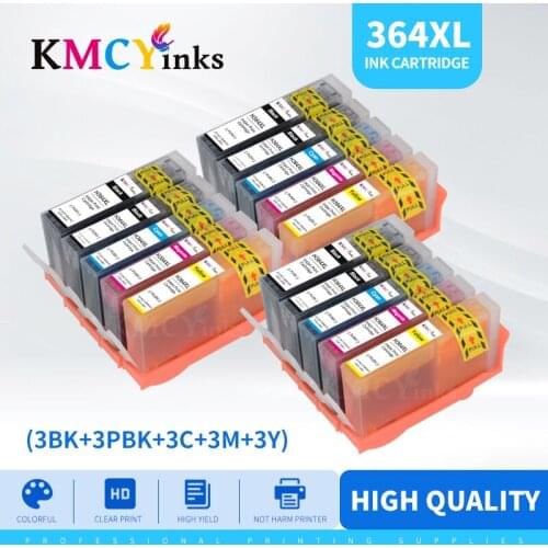 KMCYinks 364XL Compatible Ink Cartridge Replacement for HP 364 XL Photosmart 5510 5515 5520 7520 B109a 6510 Deskjet 3070A 7510