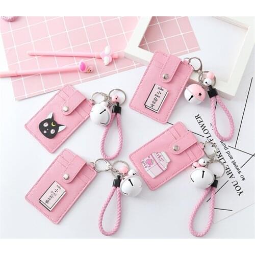 Hot Brand Soft Leather Mini Women Card Holder Cute Credit ID Card Holders Zipper Slim Wallet Case Change Coin Purse Keychain