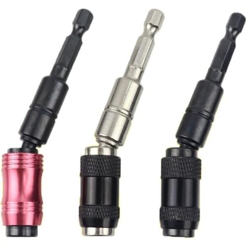 Magnetic Screwdriver Bit Holder 1/4" Hex Shank Adjustable Direction 20 Degree Angle Extension Rod Screw Driver Tools