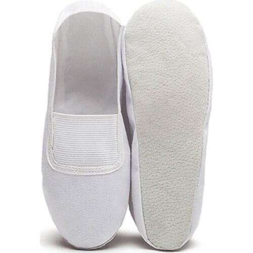 USHINE EU22-45 Canvas Yoga Slippers Teacher Gym Fitness Indoor Exercise Canvas Black Ballet Dance Shoes For Kids Girls Woman Man