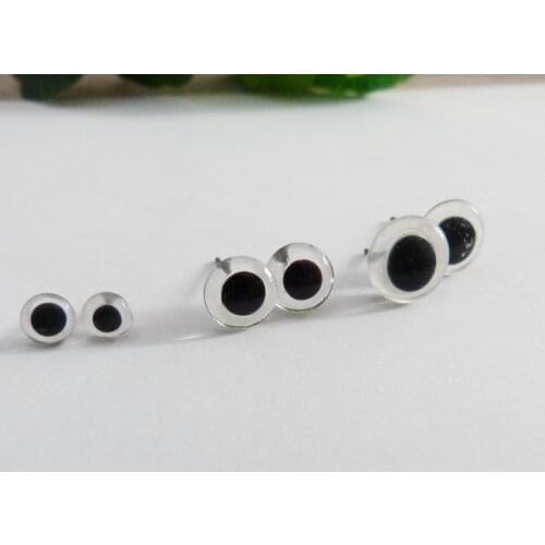50pcs/lot new arrvial 3/4/5/6/7/8/9/10/11/12mm clear glass toy eyes with pin for diy handcraft maerials--size option