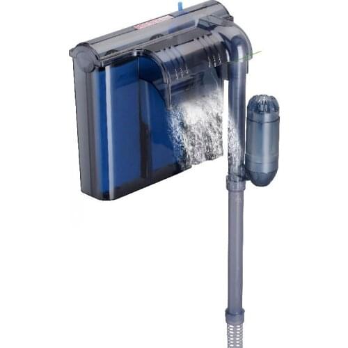 Extended Pipe control altitude Surface Skimmer Remover +Aquarium Pump waterfall + External Filter box to save room for fish tank