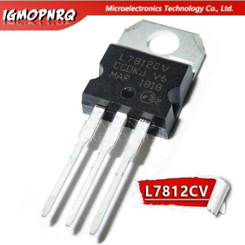 10pcs L7812CV L7812 KA7812 MC7812 Voltage Regulator 12V 1.5A TO-220