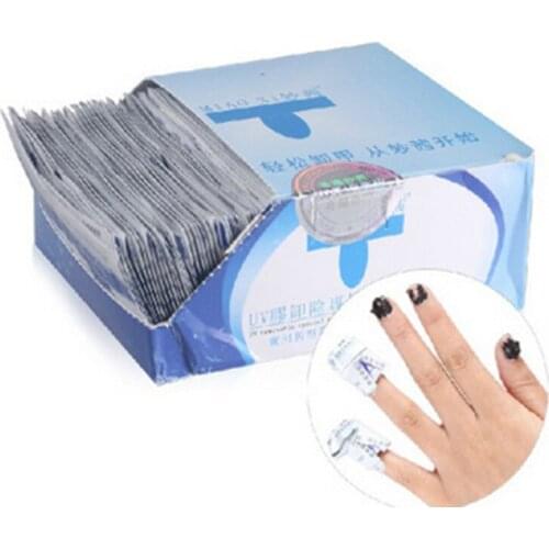 50pcs Gel Nail Polish Remover Gel Polish Cleaner Manicure Nail Remover Lint-Free Wipes Cleaner Foil Pad Soak Off Bowl Stuff