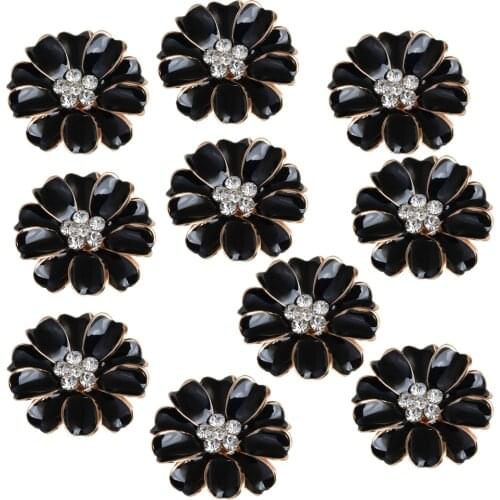 Rhinestone Flower Dyes Flatback Decoration DIY Embellishment DIY 10 Pieces
