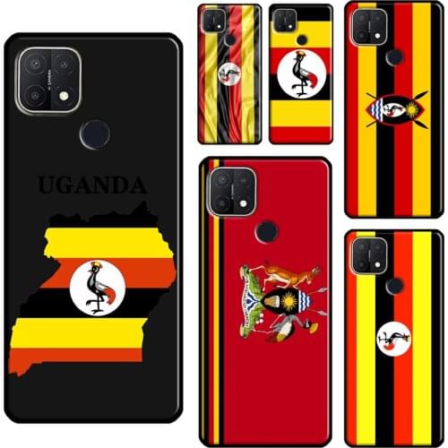 Uganda Flag Coat Of Arms For OPPO A15 A91 A83 A1K A3S A5S A5 A9 A31 A53 2020 A52 A72 Reno 4 Pro 2 Z F7 Phone Case