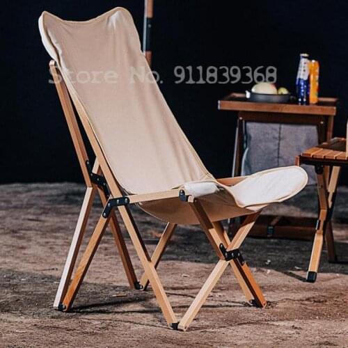 Outdoor Folding Chair Solid Wood Folding Chair Outdoor Camping Park Picnic Portable Chair Camping Chair Fishing Chair Butterfly