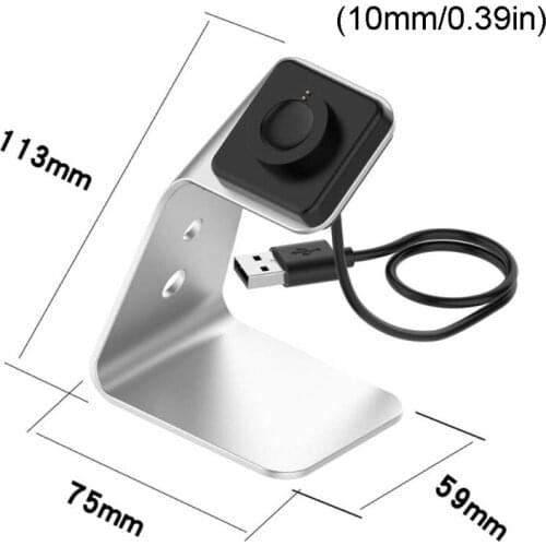 Charger Stand USB Charging Dock For -Fossil Gen4/5 aluminum alloy charger with Charging Cable1.5m Smartwatch Accessories