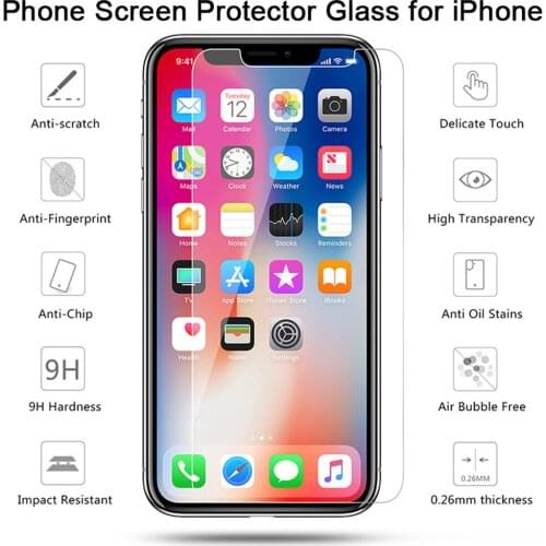 Protective Glass on the For iPhone 11 12 Pro Max Glass Screen Protector For iPhone 13 6 6s 7 8 Plus X Xs Max XR 5 Tempered Glass