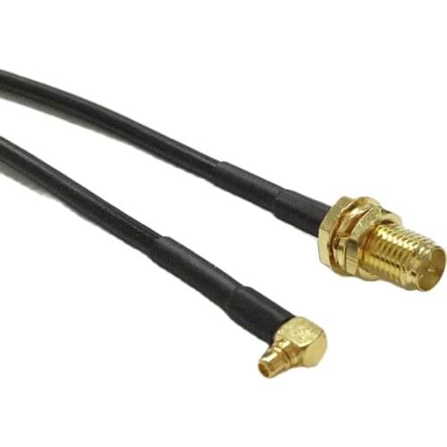 1PC RP-SMA Female Jack nut to MMCX Male Plug Right Angle Connector RG174 Cable 20CM 8" /30CM/50CM/100CM Adapter for WIFI