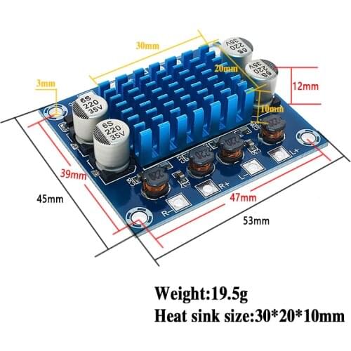1PCS TPA3110 XH-A232 30W+30W 2.0 Channel Digital Stereo Audio Power Amplifier Board DC 8-26V 3A C6-001