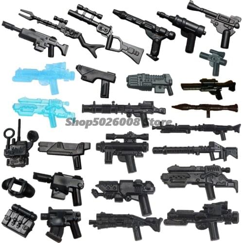 10PCS/LOT Accessories Gun Weapon Pistol Charger Soldier Helmet Building Block Accessories Toys Boy Collection Game Gift For Kid