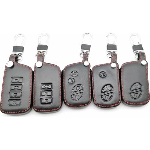 100% Leather Car Key Case Cover Holder for Lexus CT200H ES350 GX400 GS350 IS250 RC350 RX300 LX570 NX300h 450 Keychain Case