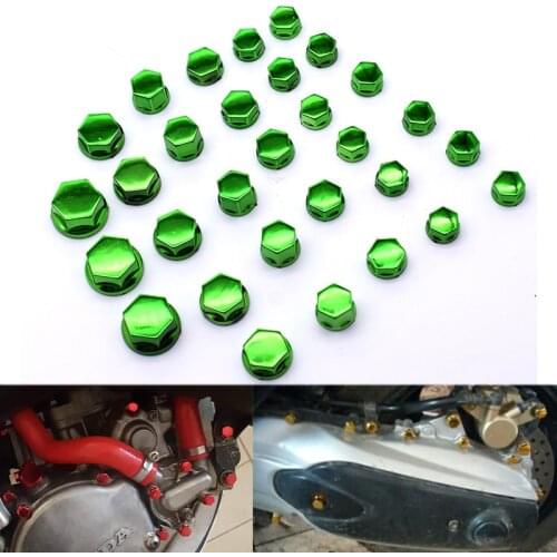30Pcs/set Motorcycle Screw Cover Cap Nut Bolt Decoration Chrome Plating plastic For KAWASAKI Z900 ZX6R Z750R ZX10R Z1000 Z1000SX