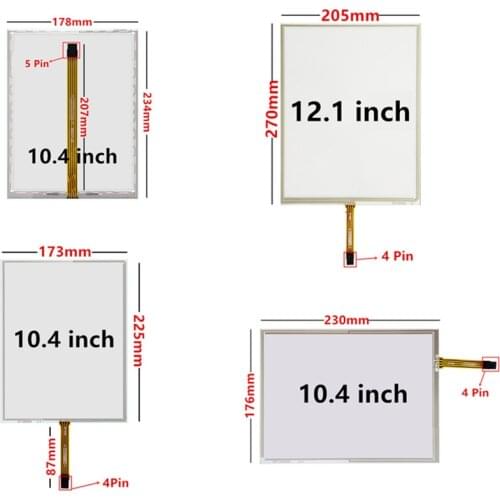 7/10.4/12.1 Inch Resistance Digitizer Touch Screen Panel Glass For Car Medical Industrial Control Equipment