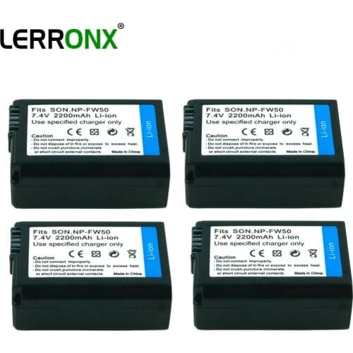 7.4V 2.2Ah Lithium NP-FW50 NPFW50 Rechargeable Camera Battery for Sony A5000 A6000 NEX5 NEX6 A33 A55 A7 A7R NEX3C NEX-7 NP FW50