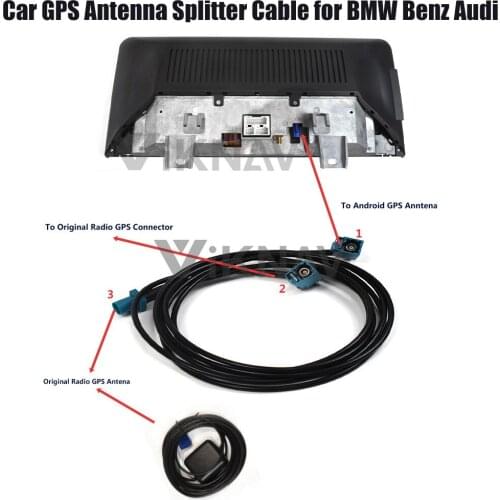 Car GPS Antenna Splitter Cable for BMW Benz Audi Android Screen bmw GPS Splitter Cable Car Navigation GPS Accessories
