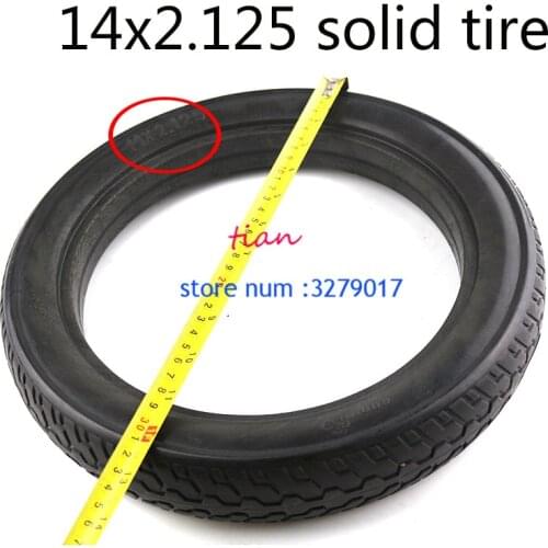 Free shippingSolid Rubber Electric tire 14*2.125 Electrombile Solid Tyre 14x2.125 Inflation-free Tire