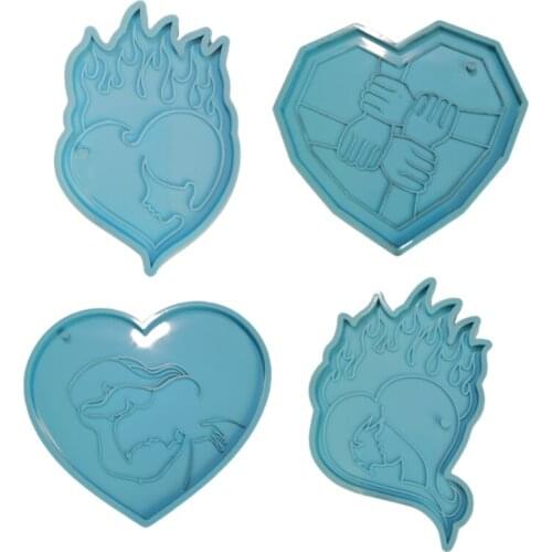 Keychain Pendant Silicone Mould DIY Crafts Cup Mat Pad Jewelry Casting Tool Coaster Epoxy Resin Mold Drop Shipping