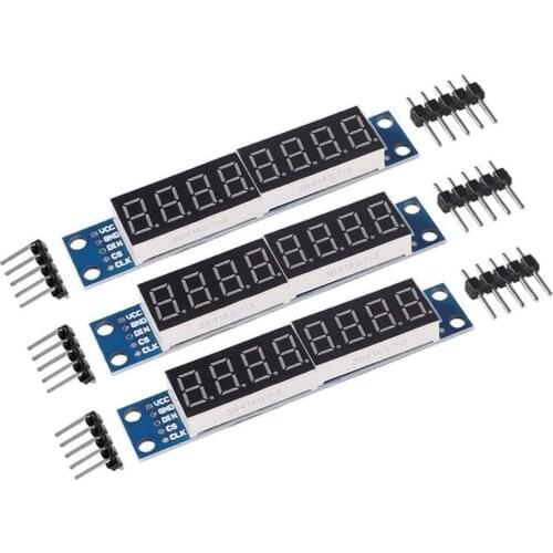 3pcs/lot MAX7219 8 Bit Digital Segment Tube LED Display Module For Arduino MCU/51/AVR/STM32/Raspberry Pi 4 Model B