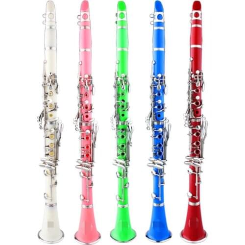 JI YIN 1 pcs Clarinet ABS Body Nickel Plated Key Bb Key 17 keys