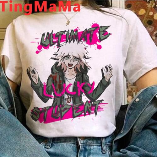 Danganronpa Nagito Komaeda Ouma Kokichi summer top clothes men aesthetic white t shirt grunge clothes tshirt plus size