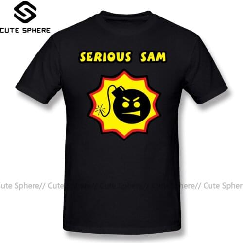 Serious Sam T-Shirt Serious Sam Replica T Shirt 100 Cotton Summer Tee Shirt Men Cute XXX Short-Sleeve Printed Tshirt