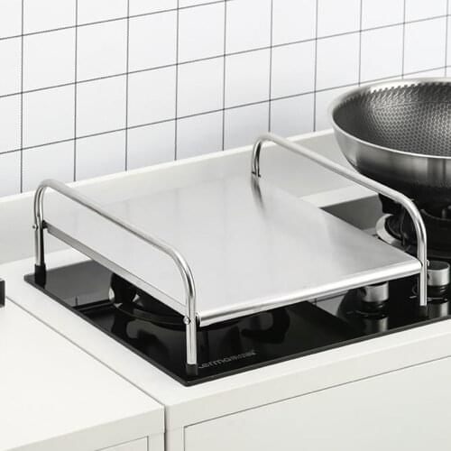 Stainless Steel Gas Burner Stove Stand Kitchen Electric Ceramic Cooker Rack Induction Cooking Rack Protective Cover Bracket