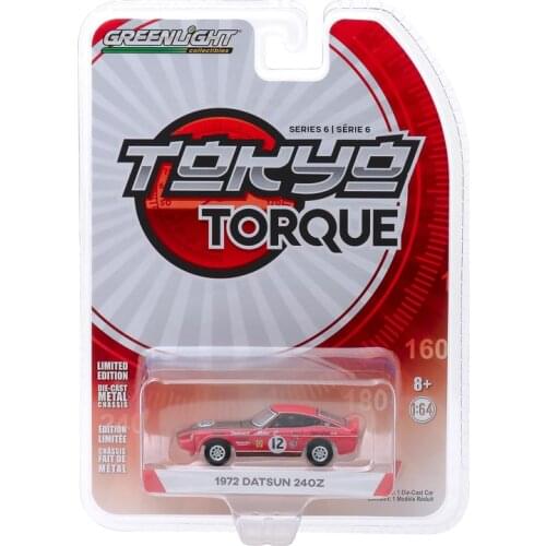 GreenLight 1:64 1972 Datsun 240Z #12 Super Alloy model car Metal toys for childen kids diecast gift