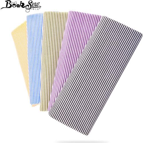Black and White Stripes Printed Cotton Fabric Pre-cut Fat Quarter Patchwork Tissue Crafts Dolls Fabric Sewing Cloth for Beginner