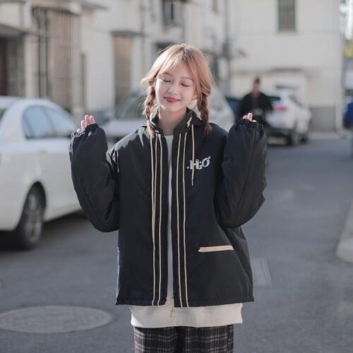 Cotton Coat Womens Winter Ins Style Korean Student Sports Padded Coat Female 2020 New Casual Clothes Japanese Hooded Thick Coat
