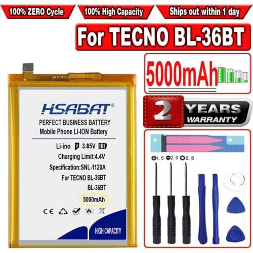 HSABAT 5000mAh BL-36BT Battery for TECNO Infinix BL-43BX