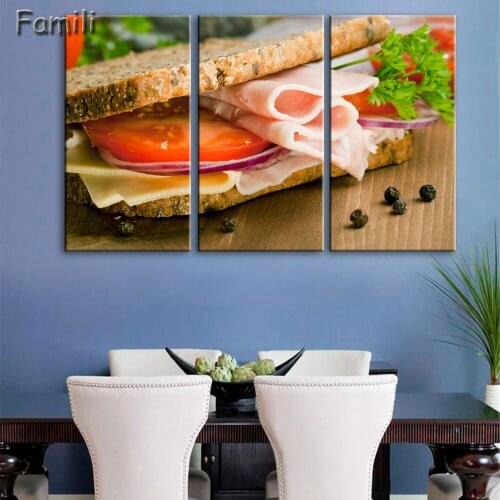 3pcs Delicious Vegetable Pizza HD Print Poster Frameless Painting Canvas Art Resturant Fast Food Store Wall Decor Good Printing