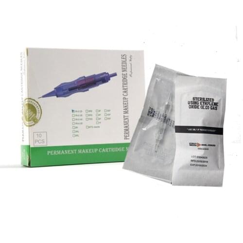 50PCS 1RL TATTOO needle cartridge eyebrow/lip permanent makeup needle professional for eyebrow makeup tattooing lips