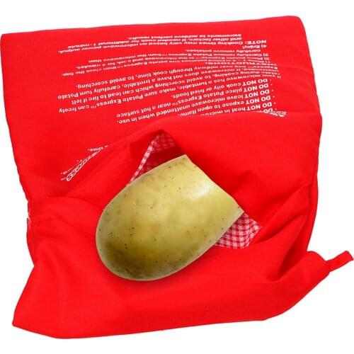 Washable Cooker Bag Microwave Baking Potatoes Bag Quick Fast Baked Potatoes Rice Pocket Easy To Cook Steam Pocket