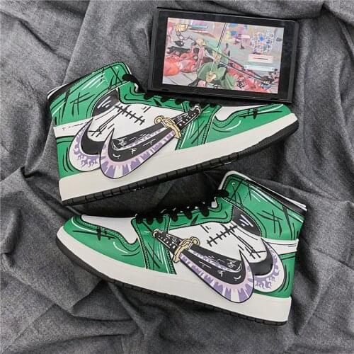 Mens skateboard shoes mens pirate king breathable shoes high top comfortable sports outdoor antiskid sports shoes white chauss