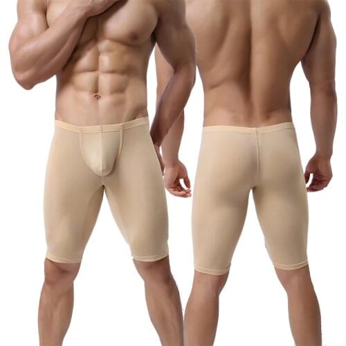 Ice silk Long Leg Short Leg Mens Boxers Shorts Comfortable Male Underpants Man Underwear Boxer Breathable Underpants cuecas